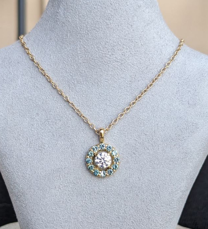 Diamond and Sapphire Pendant