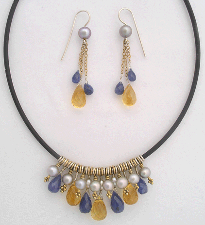 Citrine & Sapphire Necklace