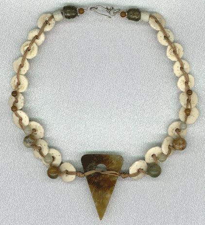 Serpentine & Shell Necklace