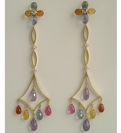Sapphire & Diamond Earrings
