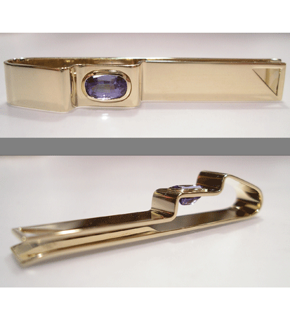 Tanzanite Tie Bar