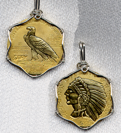 Wire Wrapped Liberty Coin