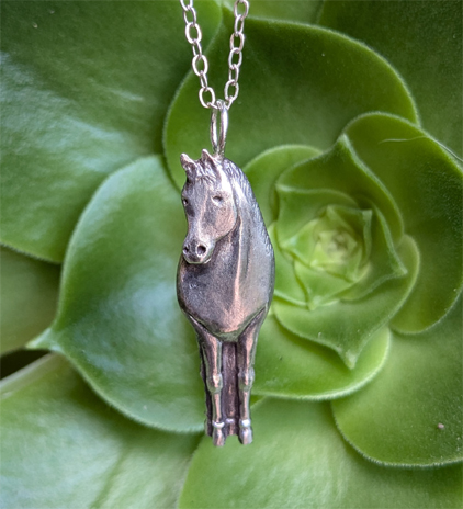 Hand Carved Horse Pendant