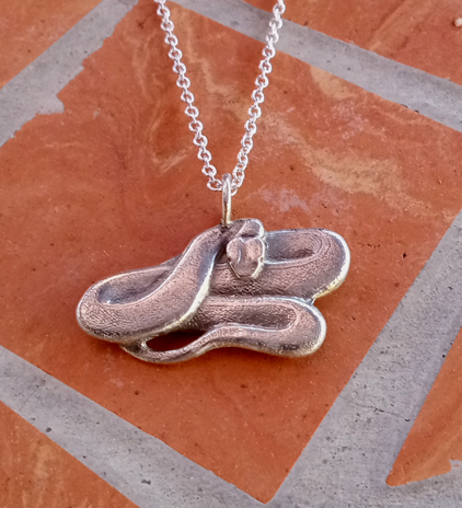 Hand Carved Snake Pendant